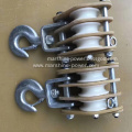 Three Nylon Sheave Wire Lifting Pulley Block